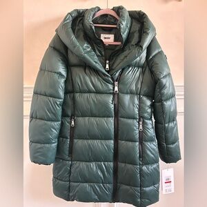 DKNY Green Puffer Coat- NWT